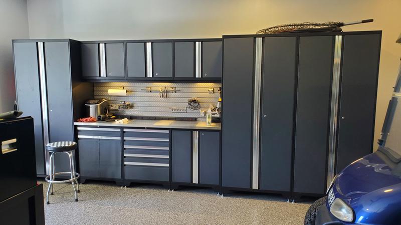 Curated visual reference: Garage Blackout Storage For Low Attention Reference: Newage Products Performance Plus 2 12 Piece Steel Garage Storage