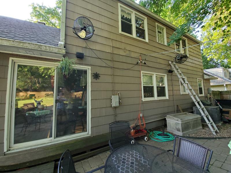Conduit, weatherproof box, GFI next on the install list. Extension cord is temporary. Bought 36" pull chain extensions at hardware store (ceiling fan section).