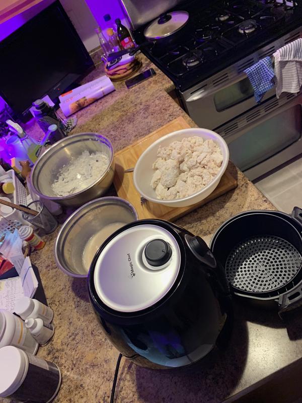 Alligator tail getting ready to be fried