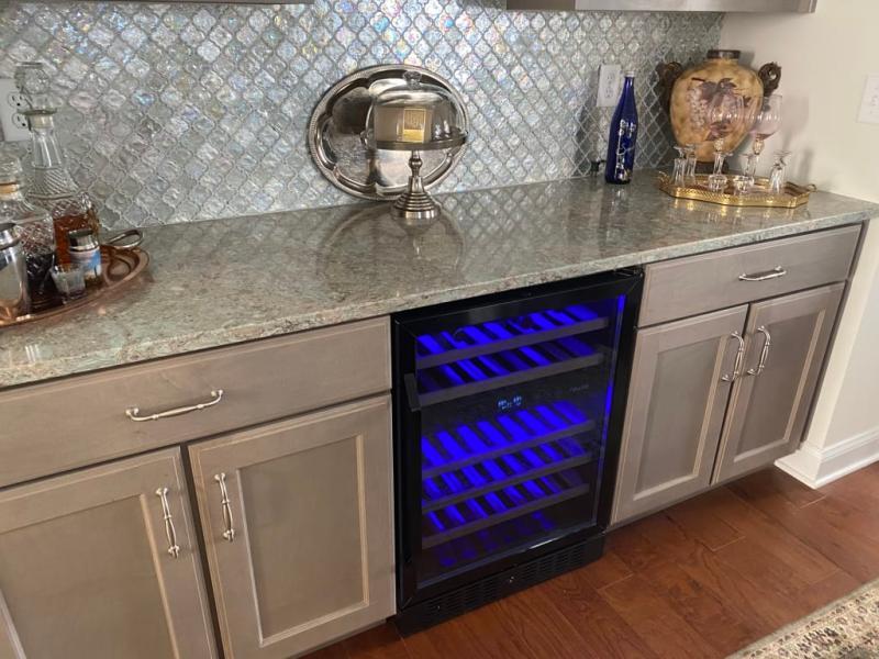Wine fridge in our bar/entertainment center