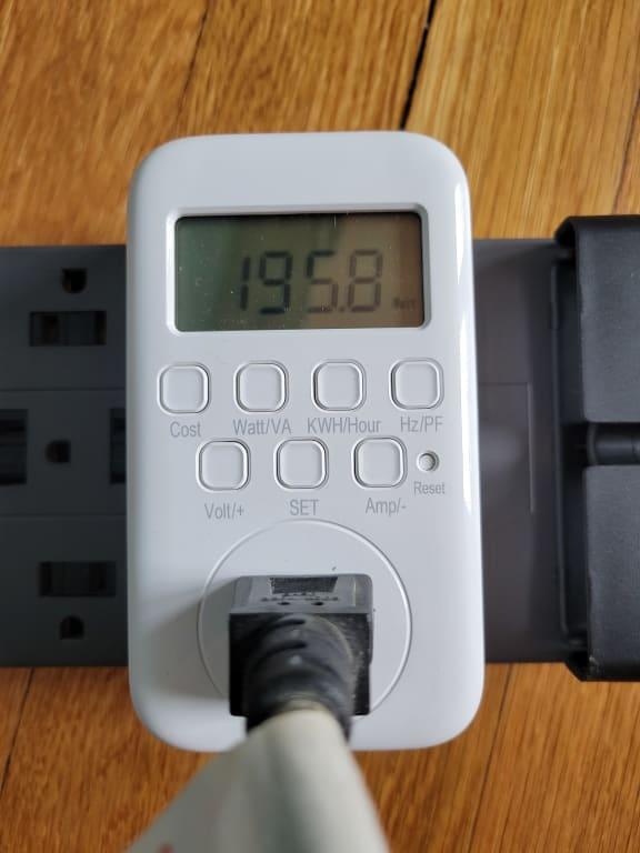 Typical now: 195 watts. Why?