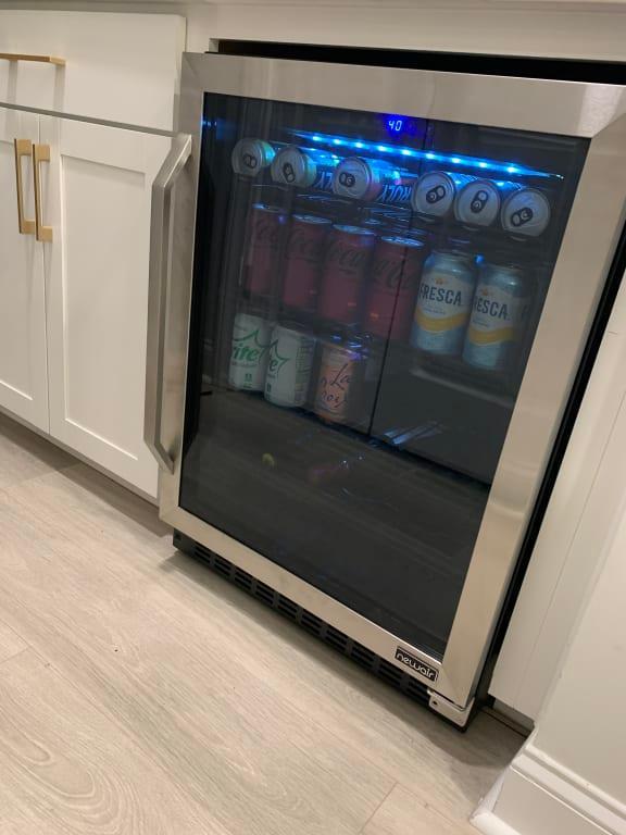 Flip Shelf Beverage Fridge