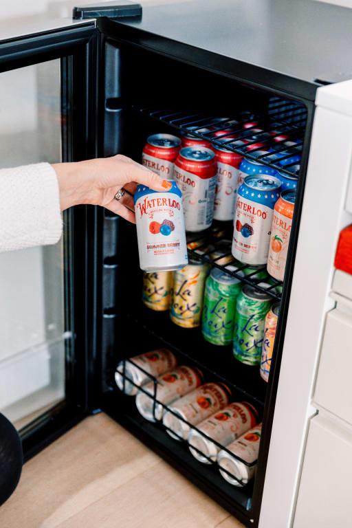 Newair 100 Can Beverage Fridge with Glass Door, Small Freestanding Mini  Fridge