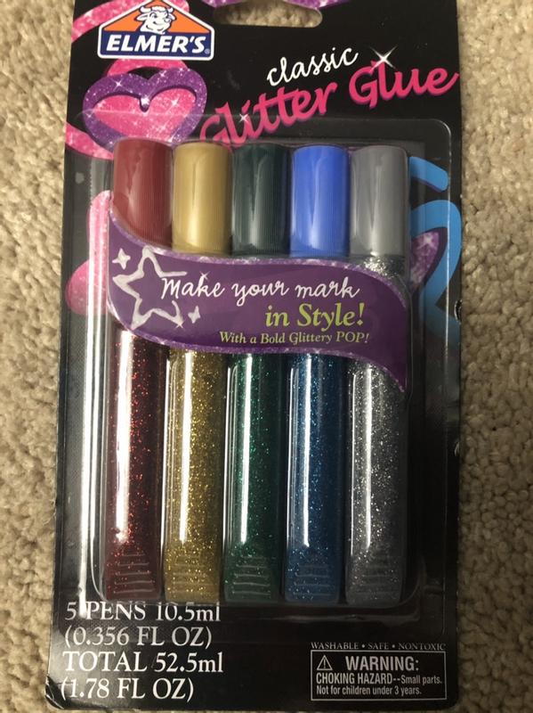 Elmers Glitter Glue Pens, Party Supplies 5 pack, 1 Ea
