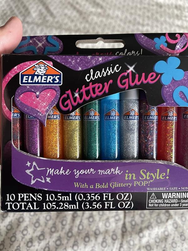 Elmers Washable Glitter Glue Pens Rainbow 10 Ct.
