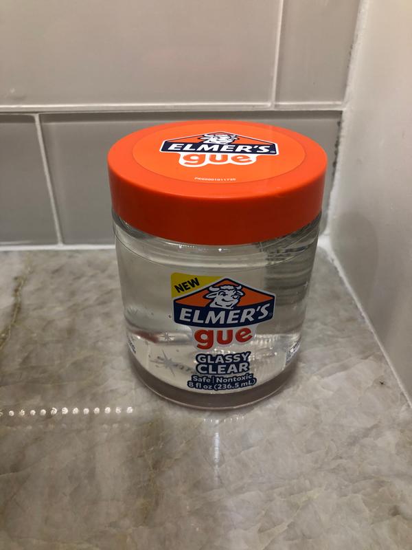 Elmers GUE Pre Made Slime, Glassy Clear Slime, Great for Mixing in