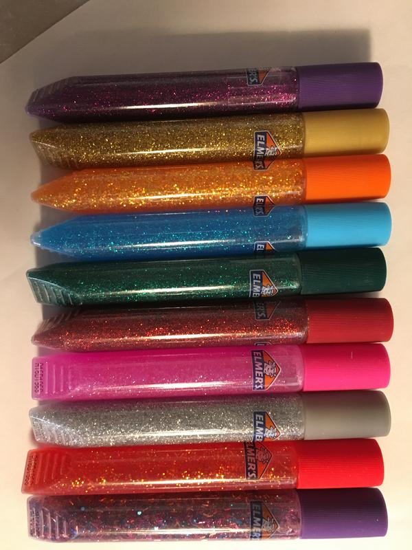 rainbow washable glitter glue adhesive pen