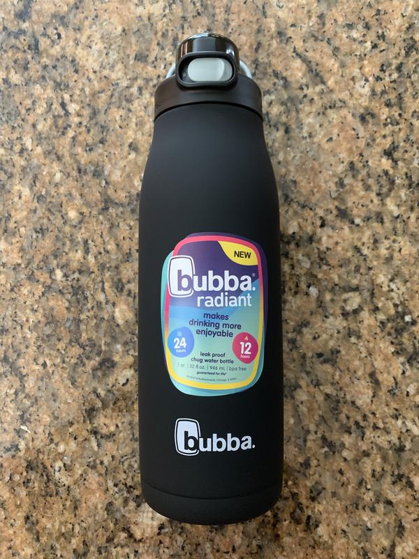 bubba 32oz Radiant Push Button Water Bottle with Straw Rubberized Stainless