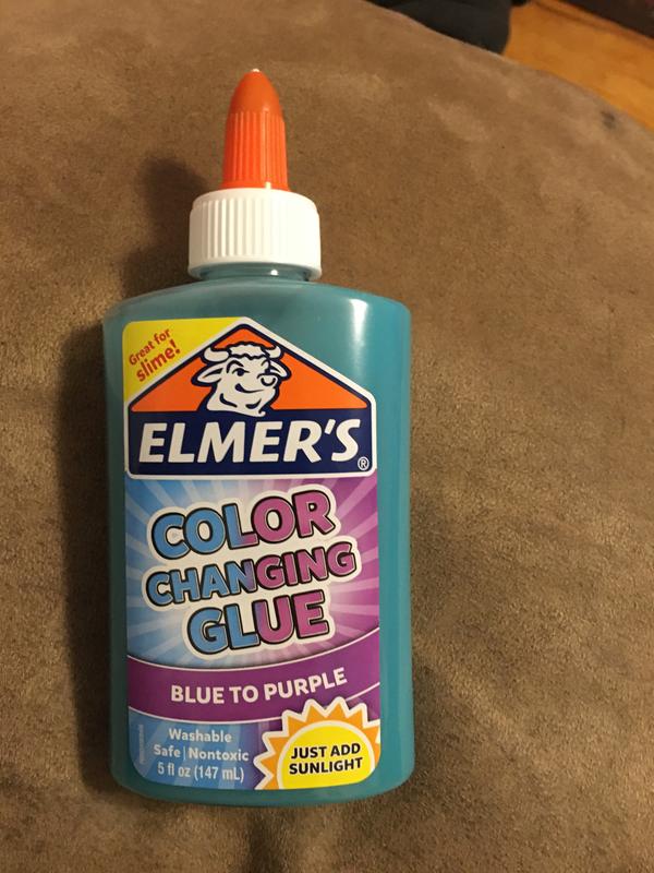 Elmer's Color Changing Slime Kit, (2) 5 oz Glues, Dries Purple and