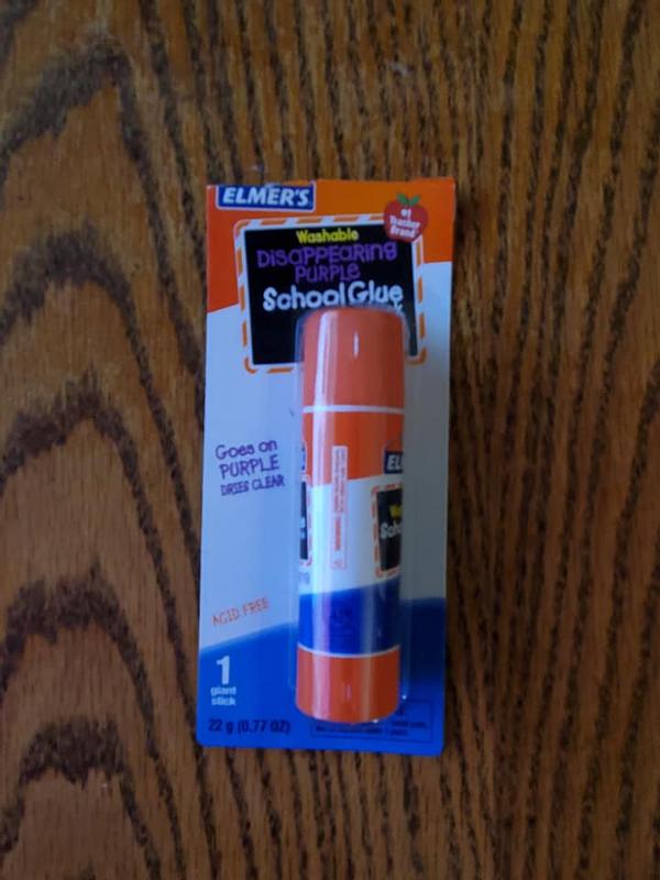 2 Pack Elmer's School Glue Stick-On Purple Dries Clear-22g 0.77oz
