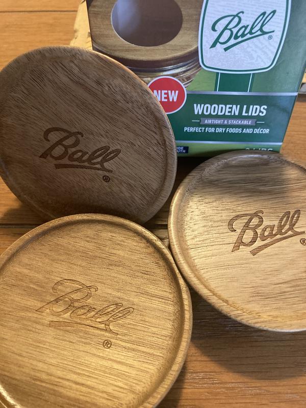 Ball Wide Mouth Wooden Lids (3-pack)