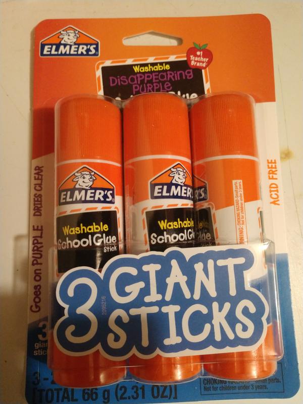 Giant+Glue+Stick+Disappearing+Purple+2+Count for sale online