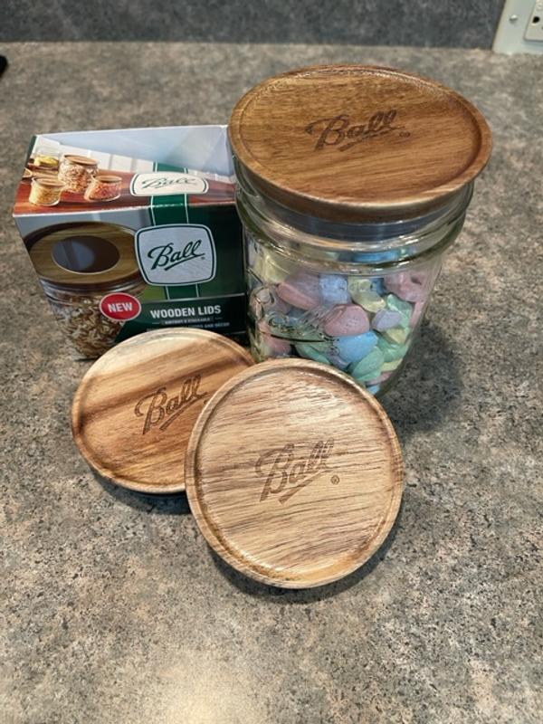 Ball Wide Mouth Wooden Lids (3-pack)