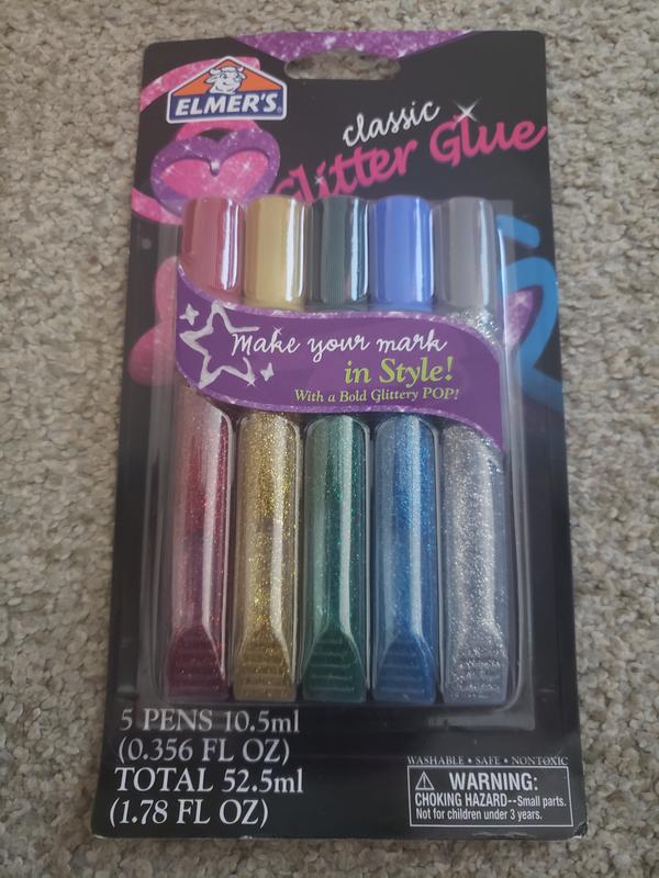 Elmers Washable Glitter Glue Pens Rainbow 5ct