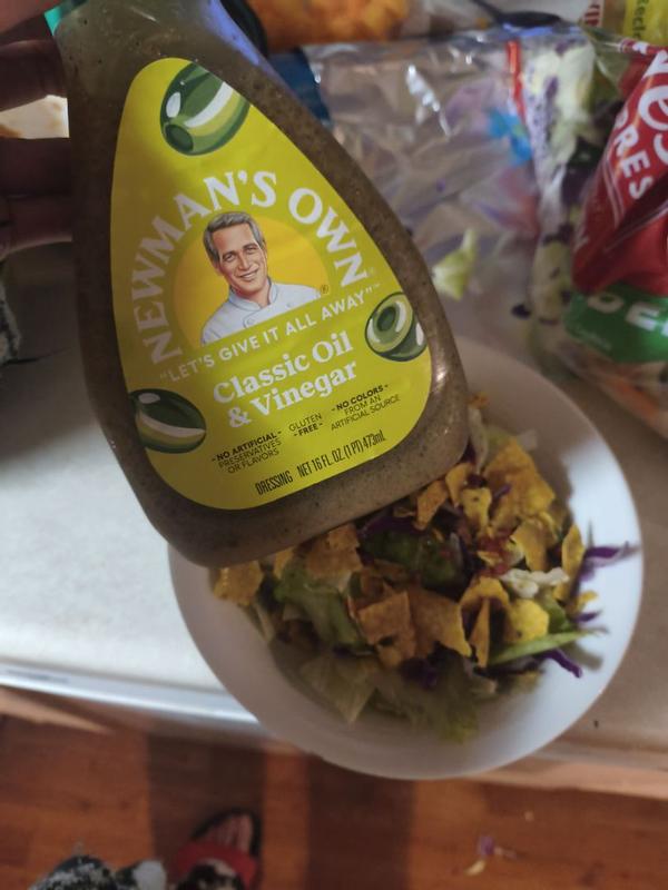 newman's own classic oil & vinegar dressing 16z NEWMAN's Own Classic Oil & Vinegar Dressing Olive - 16 Fluid Ounce