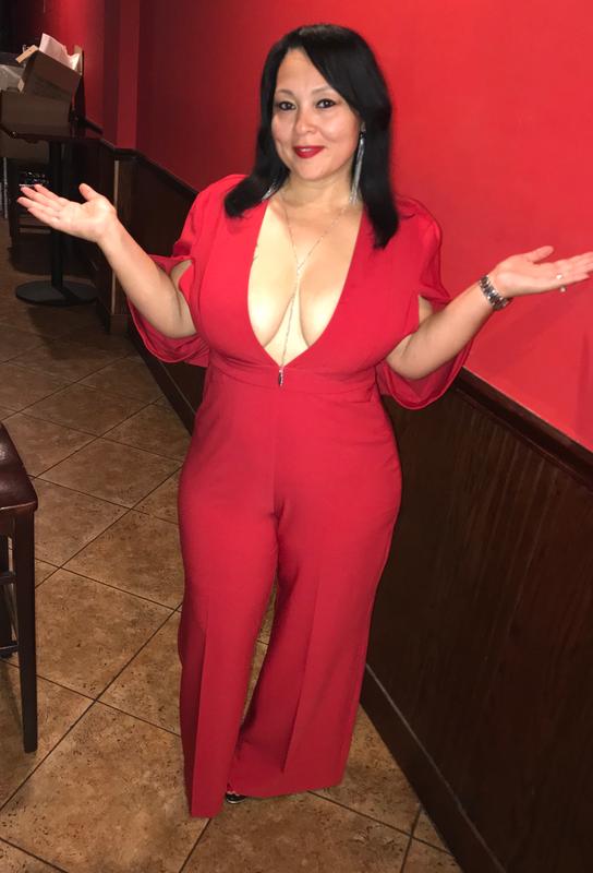 gabrielle union red cape jumpsuit