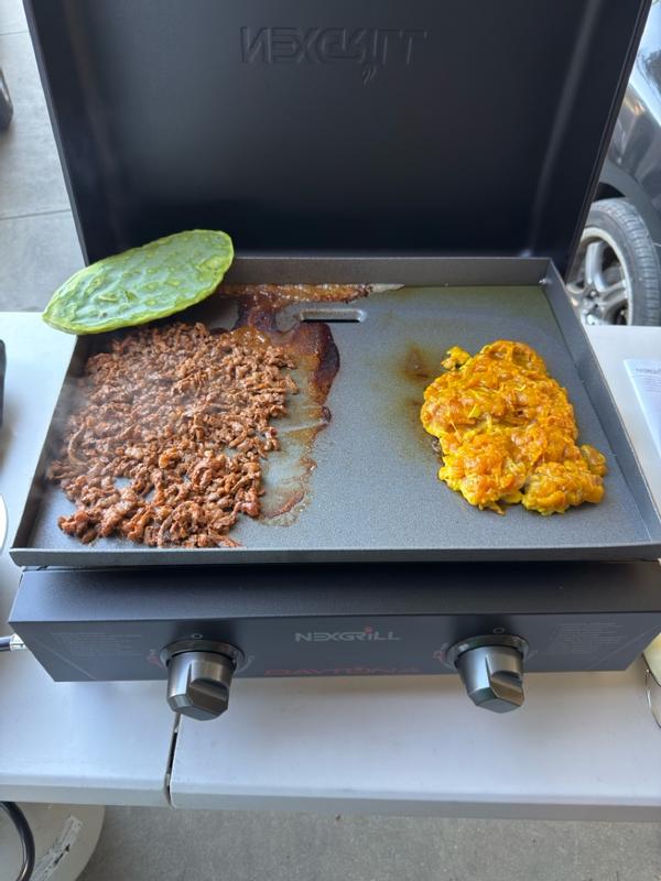 Daytona™ 2 Burner Propane Gas Griddle in Black with PVC Cover