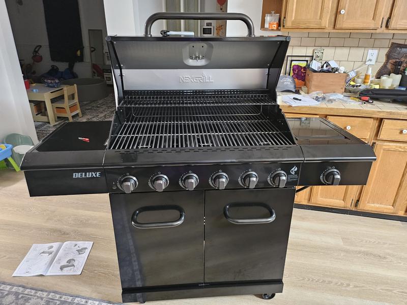 Deluxe 6-Burner Gas Grill - Searing Side Burner & Rotisserie