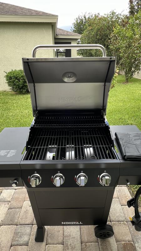 Black 4-Burner Prop.Gas Grill with Stainless Steel Main Lid | Nexgrill Black 4-Burner Prop.Gas Grill with Stainless Steel Main Lid | Nexgrill