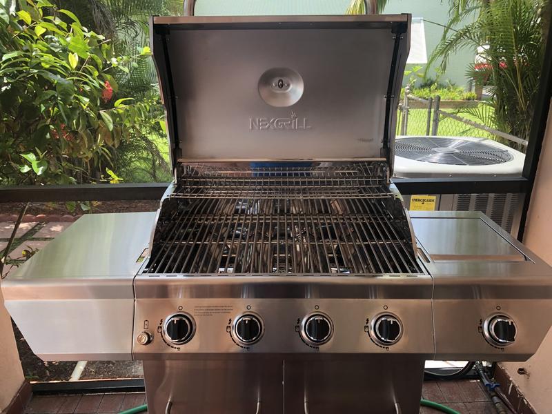 Neo Gas BBQ Grill 4+1 Burner Side Garden Barbecue with Cover & Gas  Regulator 5056293904230