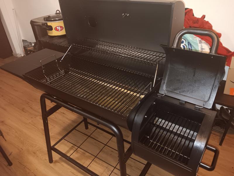 Nexgrill 29 in. Barrel Offset Charcoal Smoker and Grill in