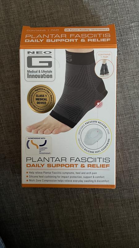 Neo G Plantar Fasciitis Compression Socks – Support for Plantar Fasciitis,  Heel and Arch Pain, Silicone Heel Cushioning for Targeted Pain Relief –