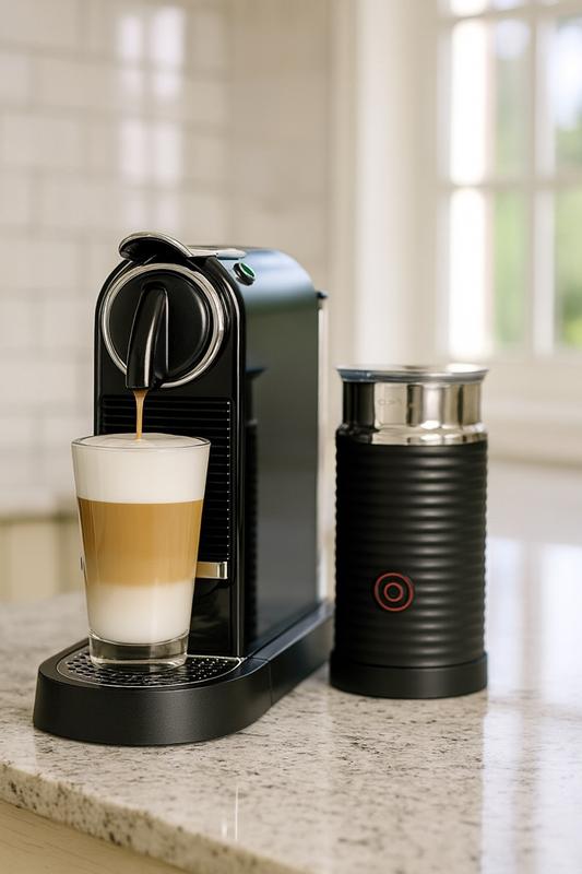 Nespresso CitiZ Espresso Machine With Aeroccino 3 Frother – BEC620 (Black, Used, Tested)