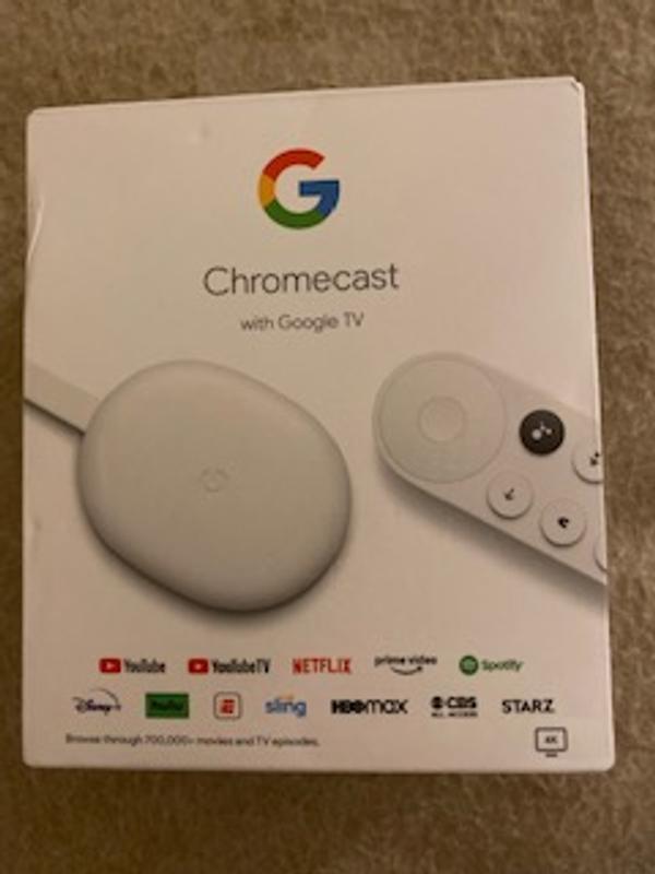 Google Chromecast with Google TV - Streaming Entertainment in 4K HDR - Snow  GA01919-US - The Home Depot