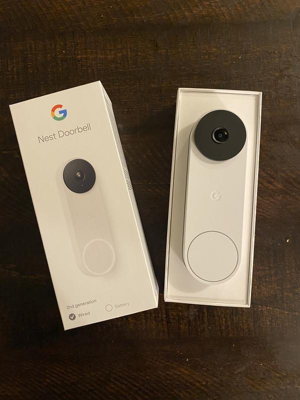 Google Nest 2nd gen Smart doorbell with camera wired wireless