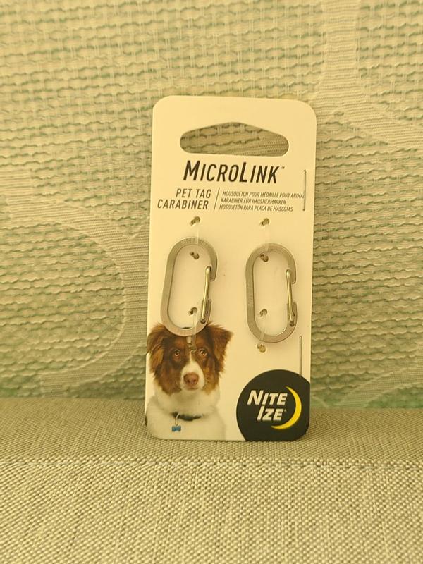 Nite Ize Microlink Pet Tag Carabiner, 2 Count | Pet Supplies Plus