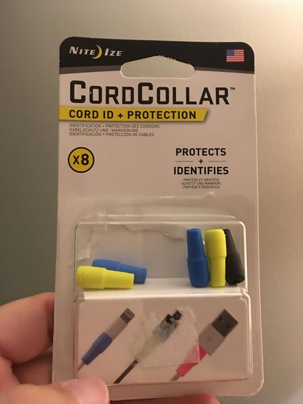 Nite Ize CordCollar Black Cord Identification and Protection 8-Pack