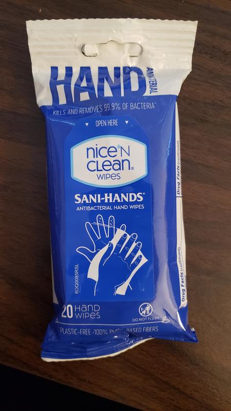 4 ~ Nice'N Clean Hand Wipes Citrus Scent Resealable Pack 5 x 8 20 pk
