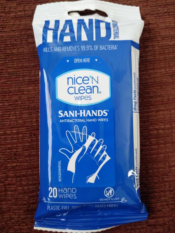 4 ~ Nice'N Clean Hand Wipes Citrus Scent Resealable Pack 5 x 8 20 pk
