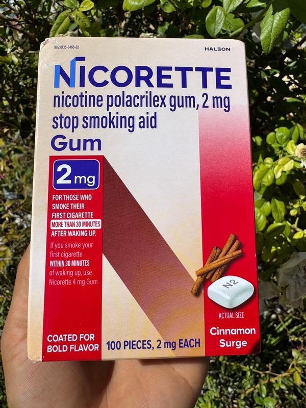 cinnamon flavoured cigarettes 2mg Nicotine Gum Cinnamon Surge (100 Ct)