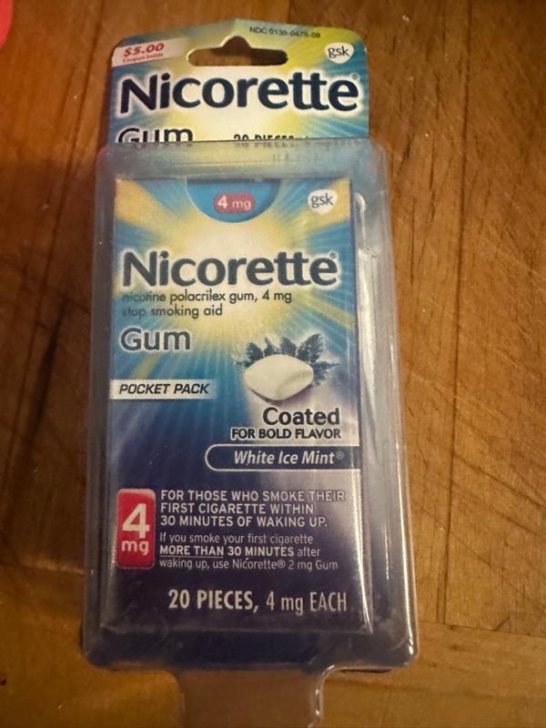 Buy Nicorette 4Mg Gum - White Ice Mint- 20 ct from Dollar General