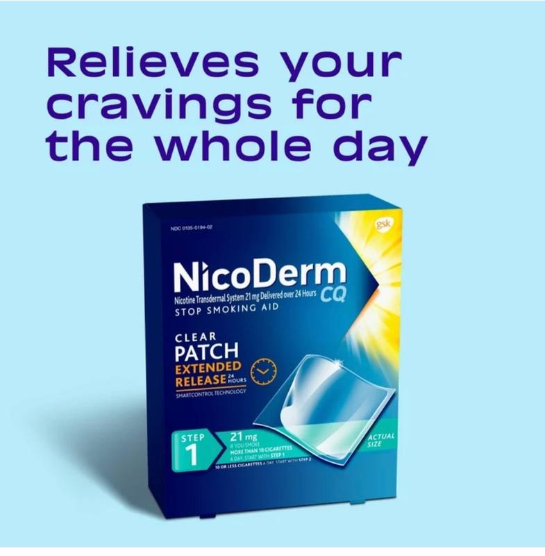 Nicorette NicoDerm CQ Patch Step 1 21mg 7ct