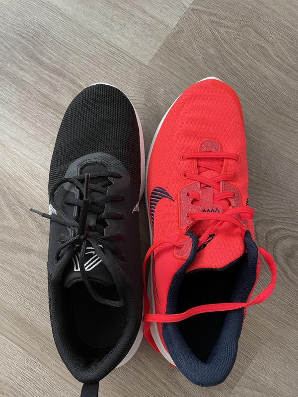 Shoe on the right is the new pair compared with the previous version on the left.