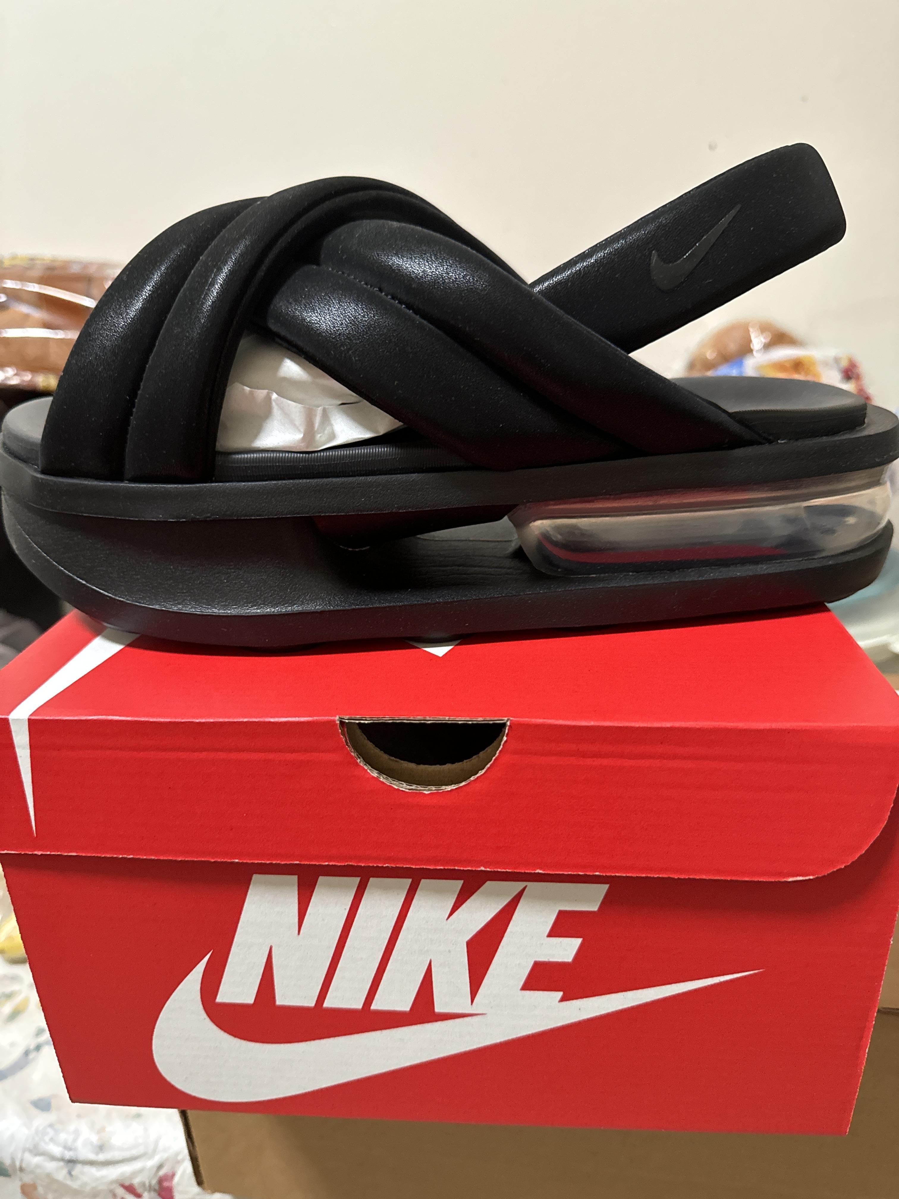 Nike Air Max Women's Cushioned Platform Sandal - Black/Sail