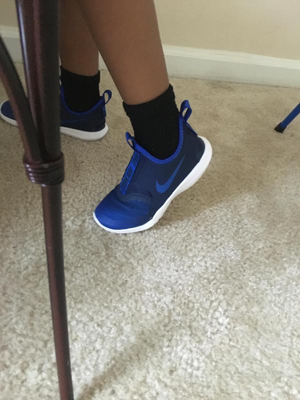 He’s loving his shoes!