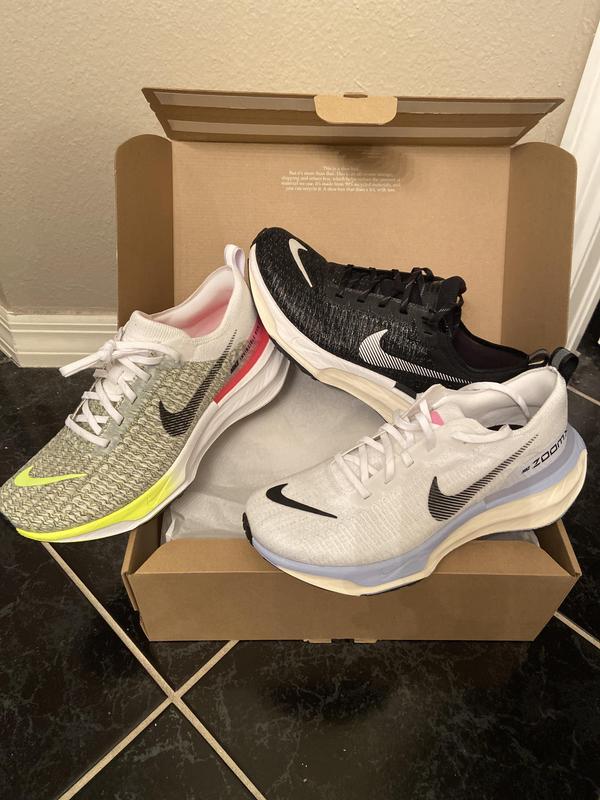 Size 9.5 - Nike ZoomX Invincible Run Flyknit 3 Low White Volt Hyper Pink  for sale online