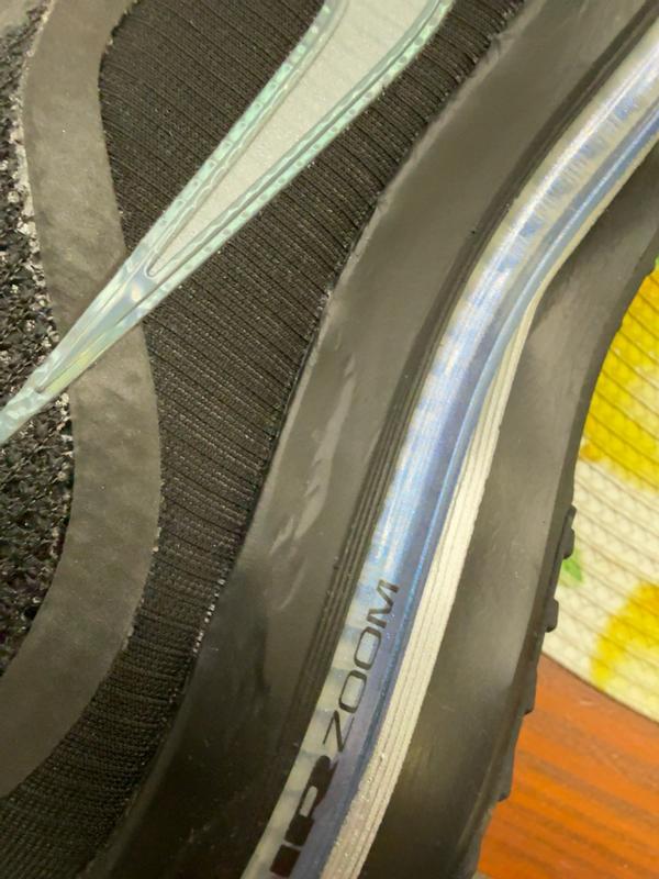 Customer photo for "Very poor quality for such expensive shoes"