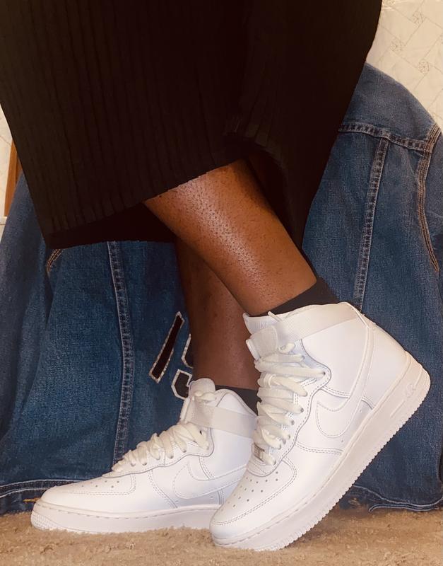 Customer photo for "Kid's Nike Air Force 1 High Tops"