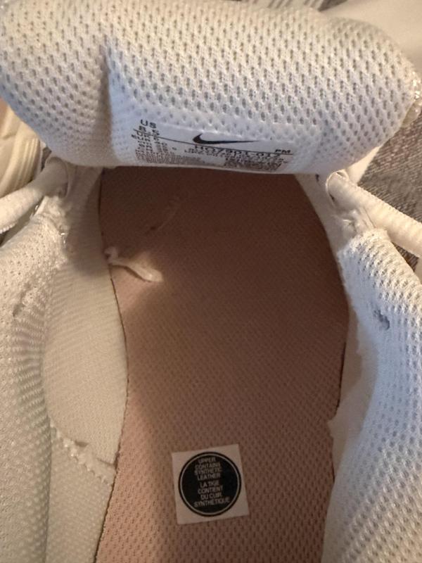 Sticky residue and ‘cut’ notes on sole.