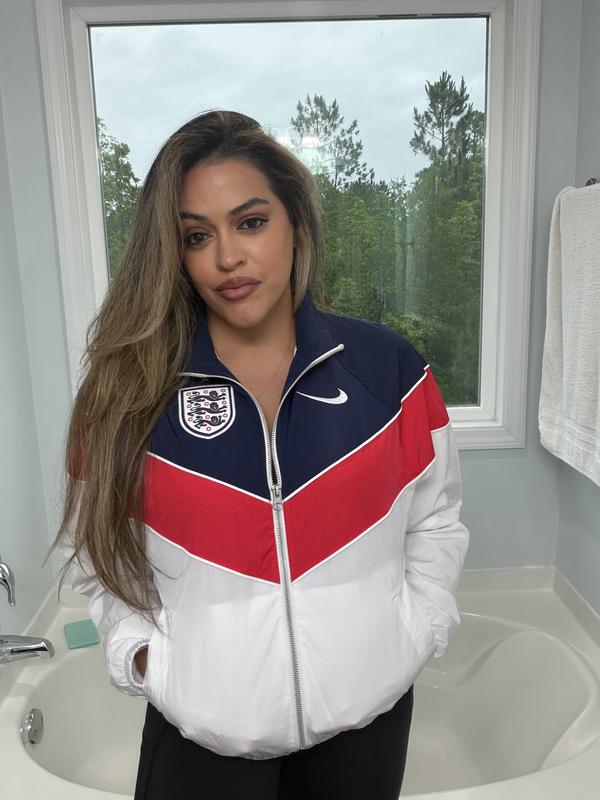 Nike Women's White England National Team Windrunner UV Woven Full