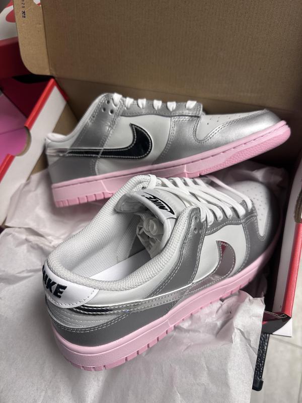 Nike Dunk Low Women's Shoe White/Particle Rose | Hibbett