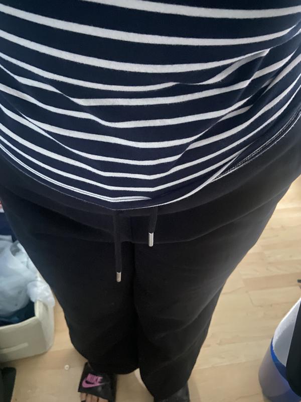 Customer photo for "Women fleece open hem pants"
