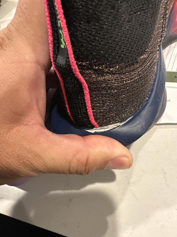 Customer photo for "The back of the midsole is separating from foxing"