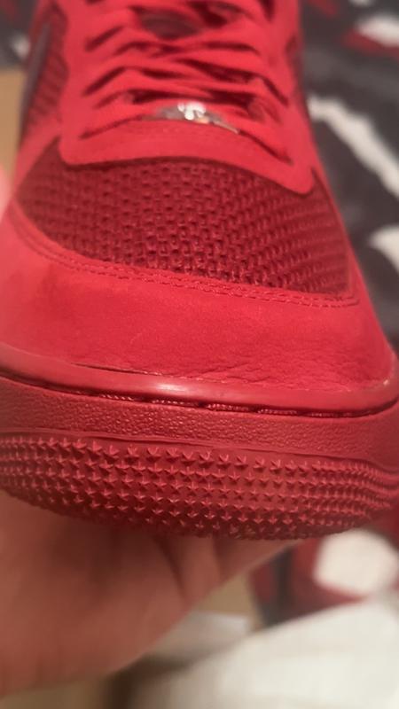 Customer photo for "Tough Red Air Force 1s"
