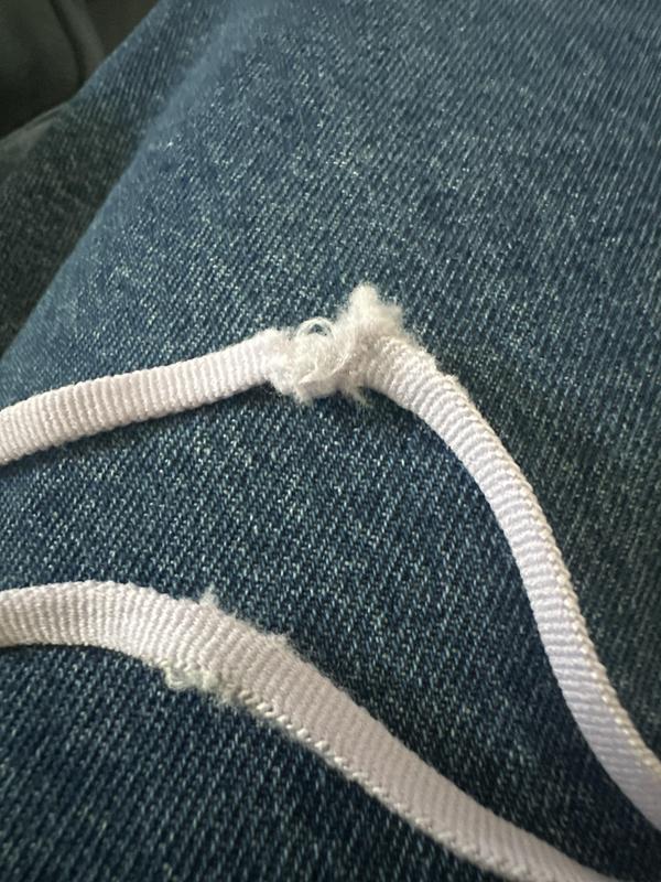 Customer photo for "Poor quality laces"