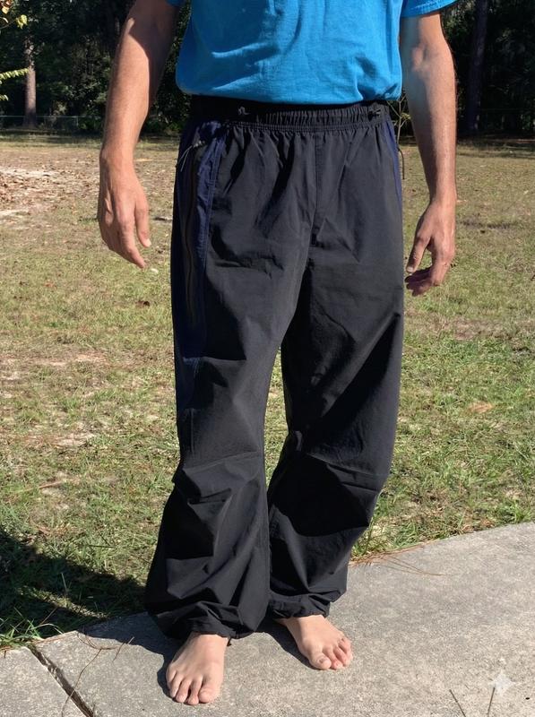Customer photo for "Nice roomy pants for a windy day"